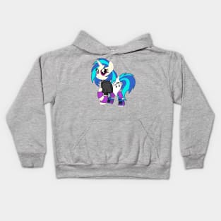 Vinyl Scratch dressed up Kids Hoodie